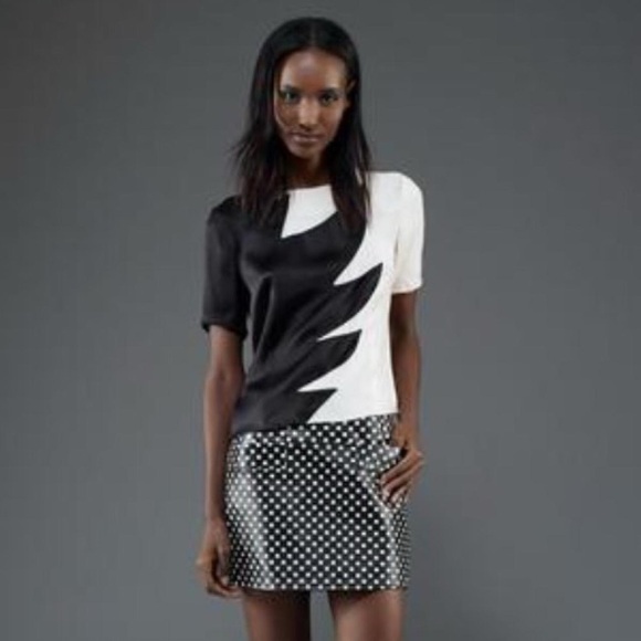 Marc by Marc Jacobs Checkered Leather Mini Skirt - Picture 6 of 7
